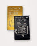 Matching gold and black EEM key cards with the same chat code